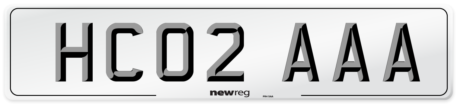 HC02 AAA Number Plate from New Reg